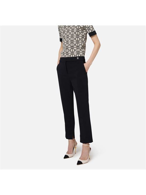 Pantalone in crêpe con spacchetti ELISABETTA FRANCHI | PA05447E247E2110